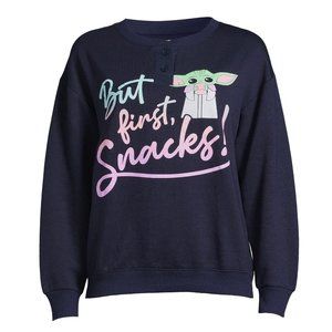 Star Wars Long Sleeve Baby Yoda Printed Pajama Top 8-10